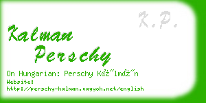 kalman perschy business card